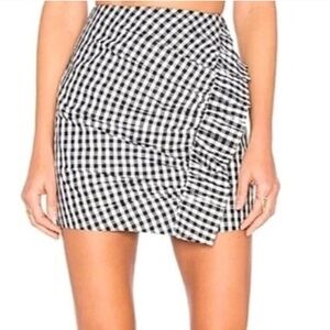 Lovers+friends gingham mini skirt